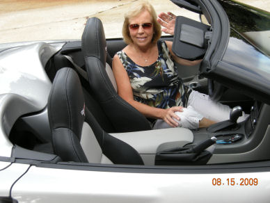 Betty's last time in her sold 2007 Vette!