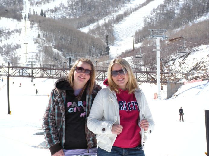 Brandee and Candace skiing 2009!