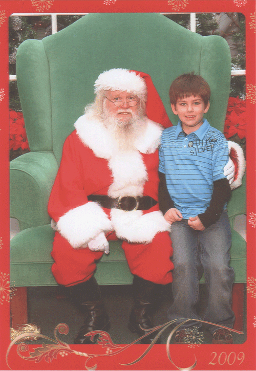Cody with Santa 2009!